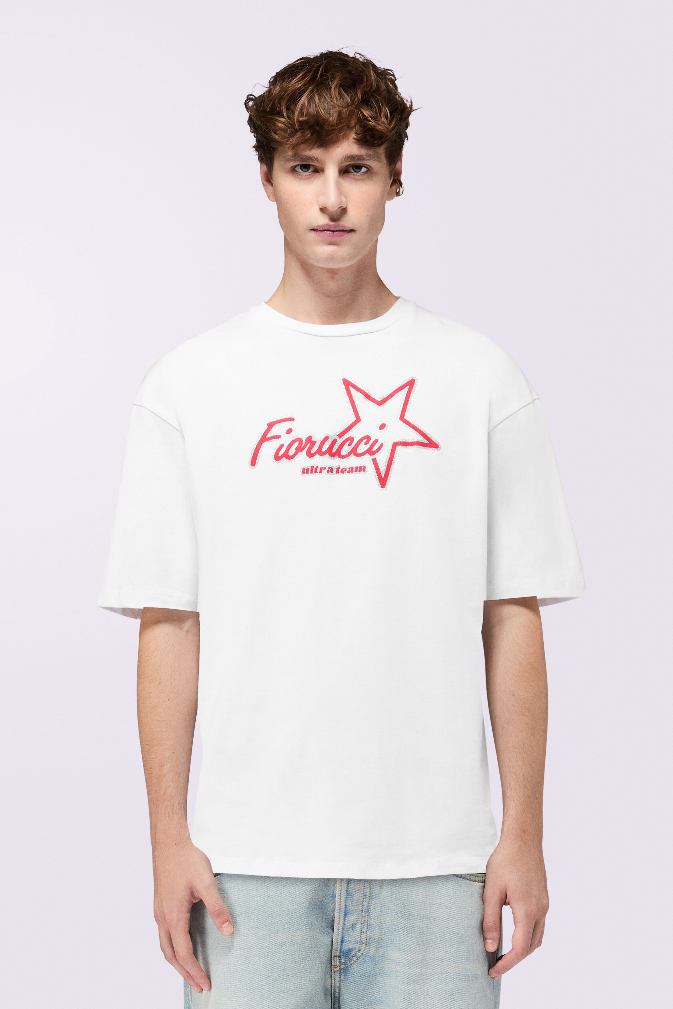 Ultra Team Glitter Star Logo Relaxed T-Shirt White